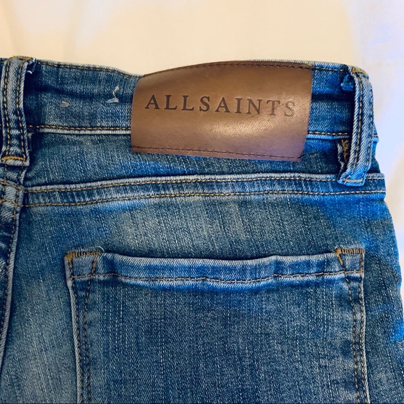 All Saints Mast Fit Blue Jeans - Picture 6 of 7